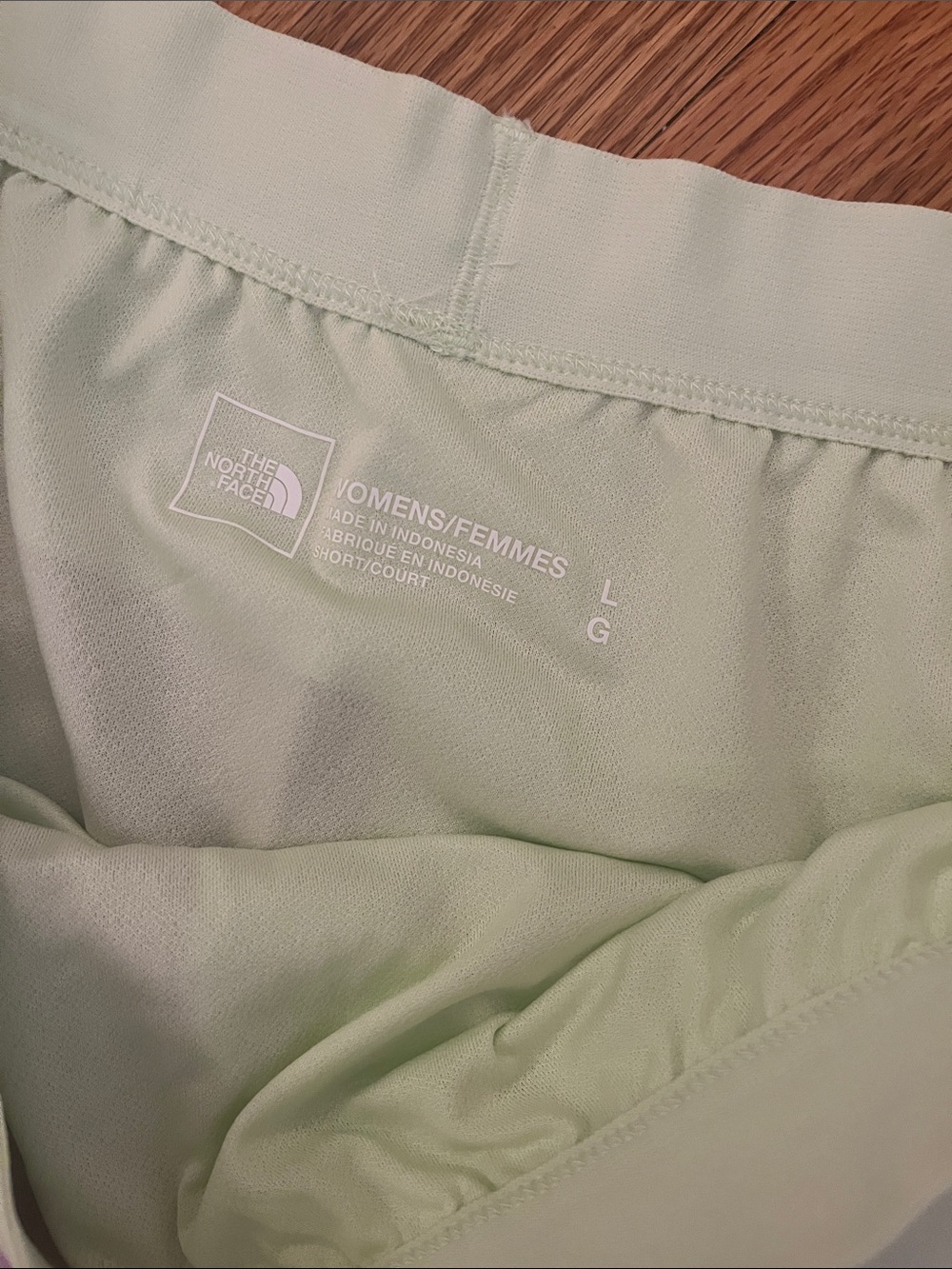 The North Face Lavender and Cream Women's Athletic Shorts - Picture 2 of 3